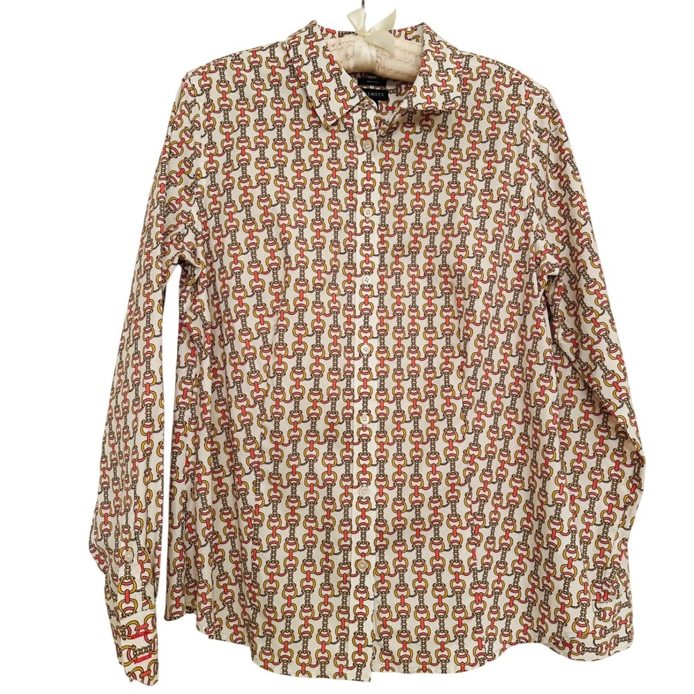 Talbots Non-Iron Button Down Shirt Womens Sz 10‎ Equestrian Travel
Workwear Prep